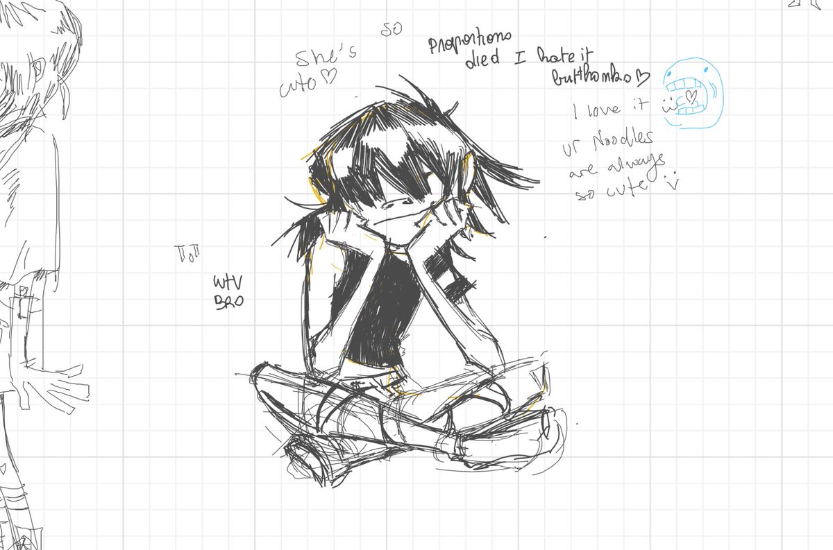 Whiteboard with fina !! #gorillaz