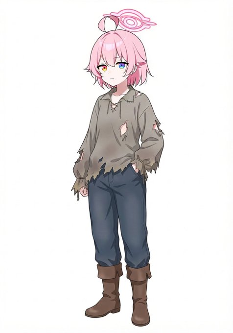 #フロムソフトウェア製ブルーアーカイブ 
『ホシノ』アリアンデル絵画世界数少ないまともな人間。その私服。当然の如く不死人のようだが……。元は奴隷であったといい、絵画世界を救おうと、画家『ユメ』と一緒に働いている。他にも折が合わないという神父と修道女がいるらしい。 