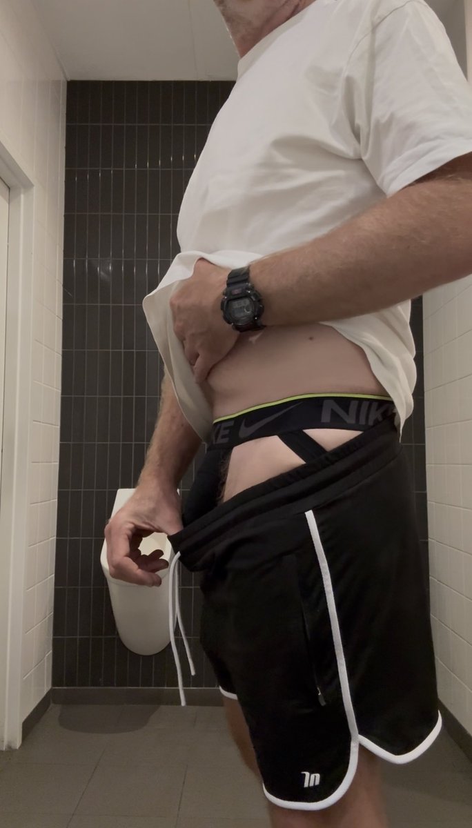 I always feel kinda slutty wearing these 5” mn shorts to work, even more on the very rare occasion I wear a jockstrap. Who’s joining me in the men’s room?
