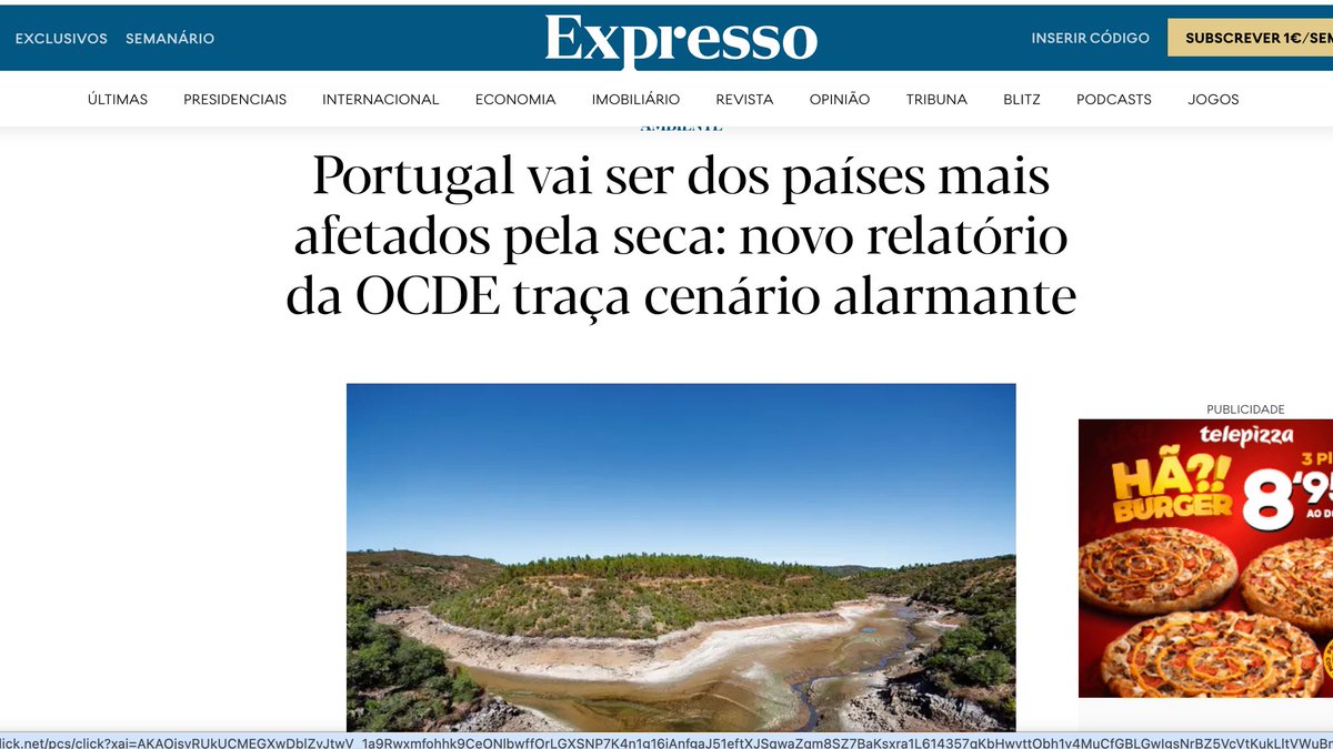 Bourbon_V3's tweet image. Em 2025 íamos passar pela maior seca dos últimos anos.
Em 2026 já temos água para lavar a boca ao Expresso até 2030.