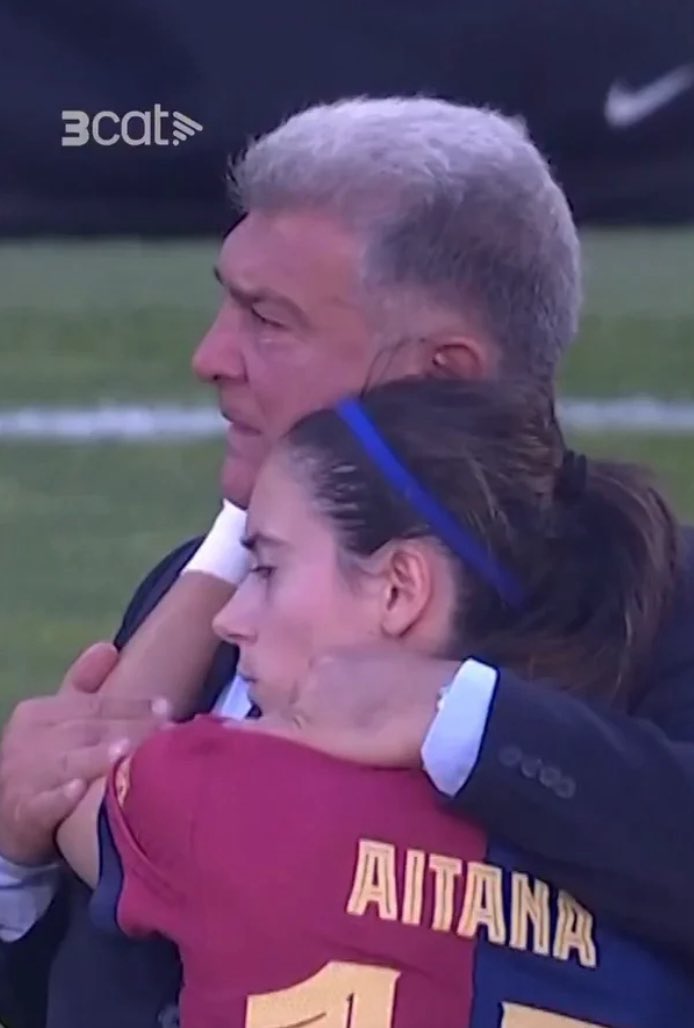 liabinkin's tweet photo. By the way, this was Laporta crying last season when Barça Femení lost the UWCL final. He’s not perfect, but he cares and truly values Barça Femení.

He also makes it a point to attend every final that they are in.

The other candidates should learn https://t.co/HYryIL7dAJ
