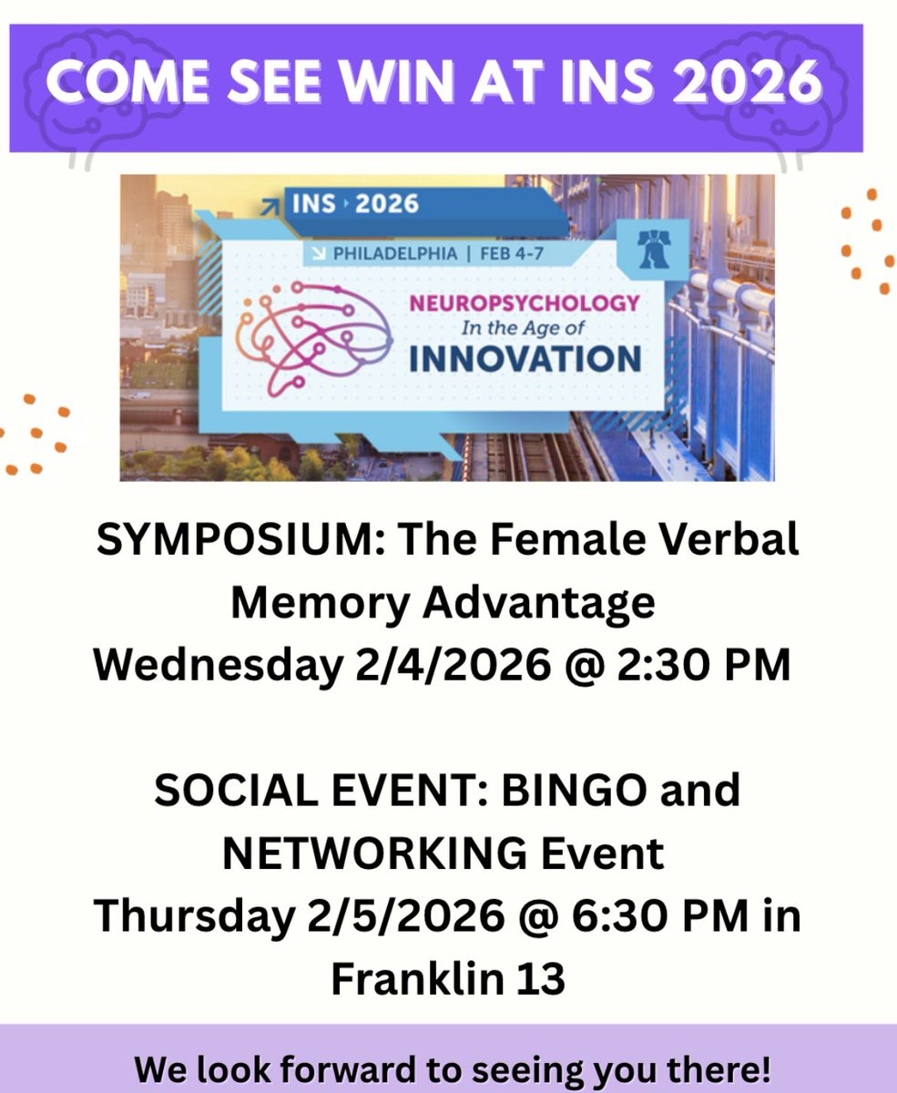 Women in Neuropsychology (WIN) tweet media