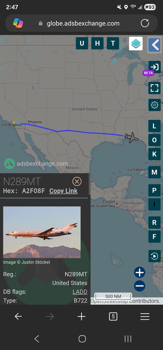 norb420's tweet photo. #A2F08F as #N289MT/#VOODOO1 From Ontario International Airport KONT to Eglin AFB KVPS. https://t.co/NXC3cX1UNd