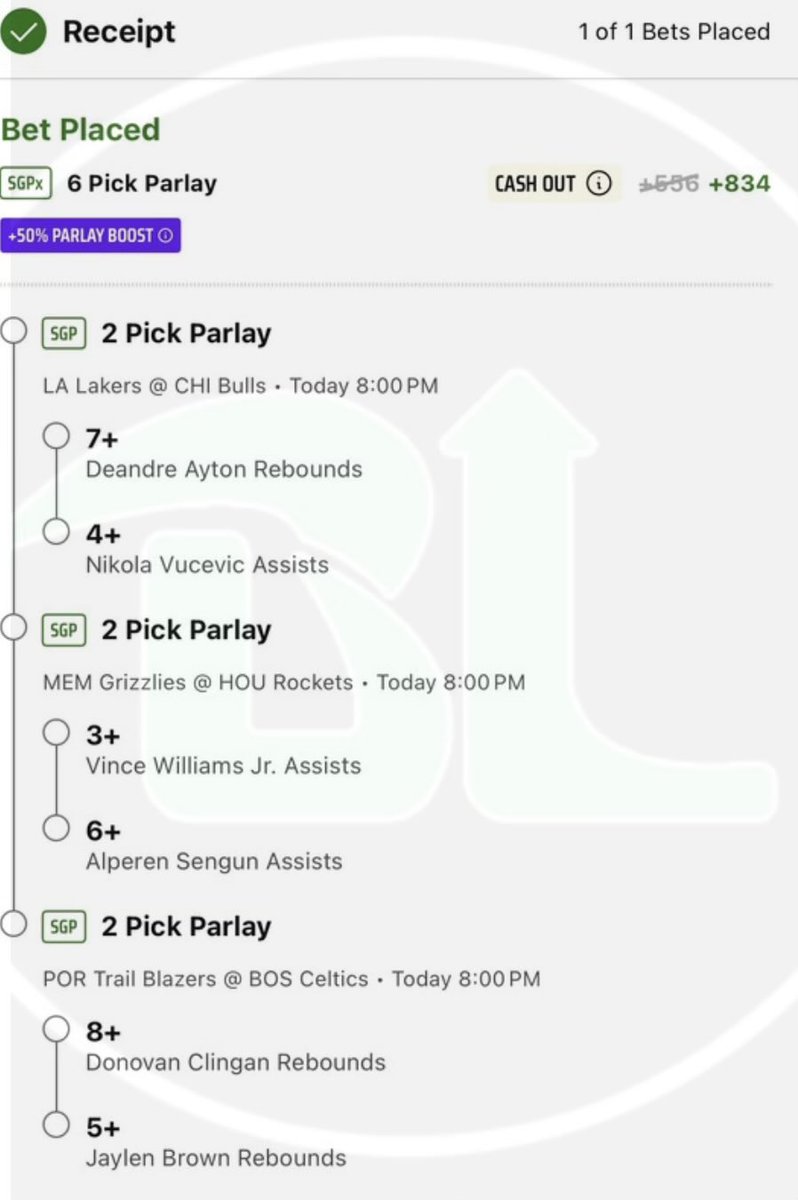 BetLeveling's tweet image. Free Play 🆓🏀💥 (3,4,5,6,7,8) 

+556 🔒 On #DraftKings 

All 🆓 Plays 👉🔗 winible.com/checkout/free-…

#BetLeveling #Gambling𝕏 #NBAX