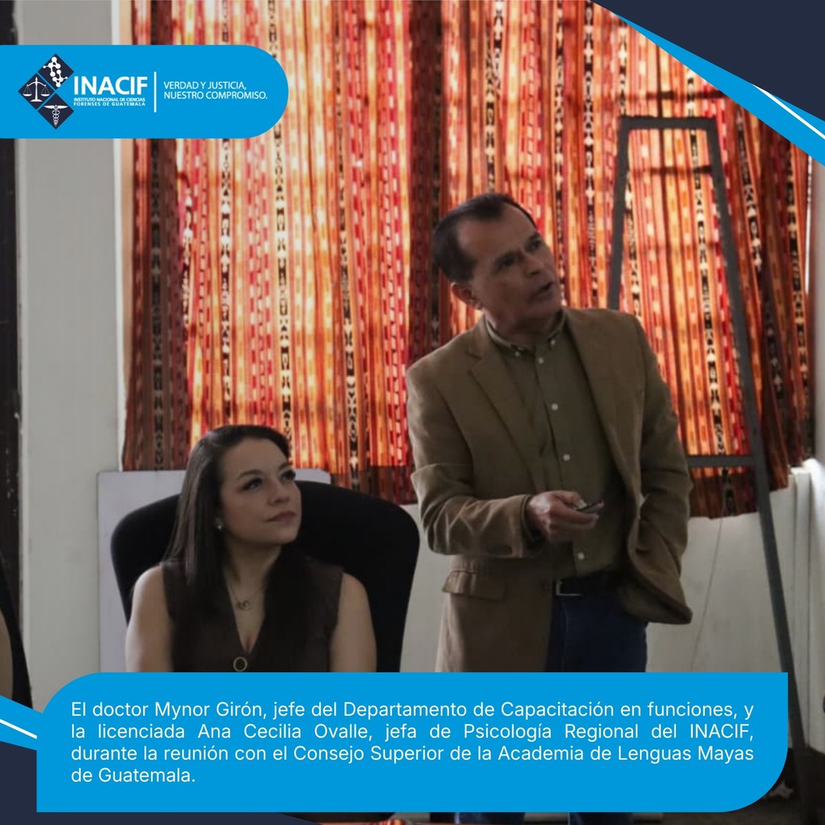 El doctor Mynor Girón, jefe del Departamento de Capacitación en funciones del <a href="/INACIFGT/">INACIF GUATEMALA</a> presentó los principales servicios que brinda la institución, durante reunión con el Consejo Superior de la <a href="/almg_gt/">Academia de las Lenguas Mayas de Guatemala</a>, en su primera sesión del año.