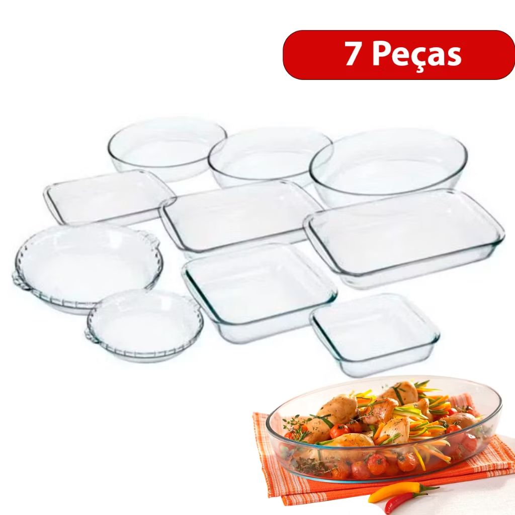 Dê uma olhada em Conjunto Marinex Jogo de Travessas 7 peças Variadas em Vidro Temperado próprias P/ Forno por R$89,89. Compre na Shopee agora! s.shopee.com.br/1VtFKagUnk?sha…