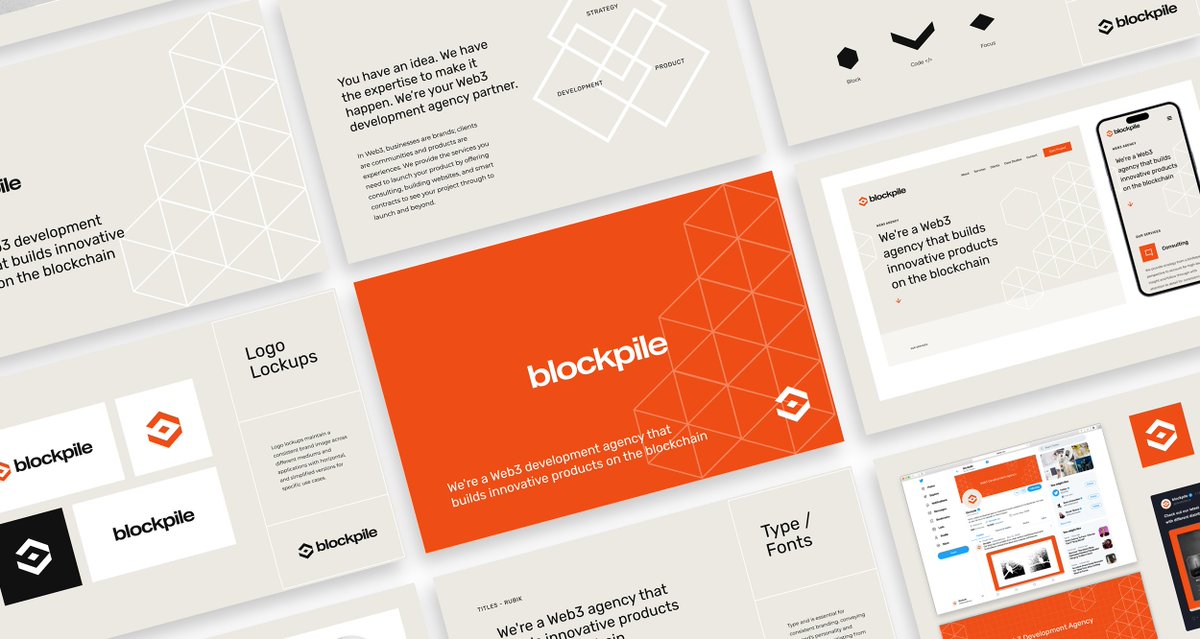 Sharing some of the other work I’m involved in.

Blockpile is a Web3 agency by <a href="/SmartContrart/">Smartcontrart</a> 

They’ve worked across everything from custom smart contracts for indie artists to dApps and cross-chain P2P trading platforms.

I led the identity system and website design to better