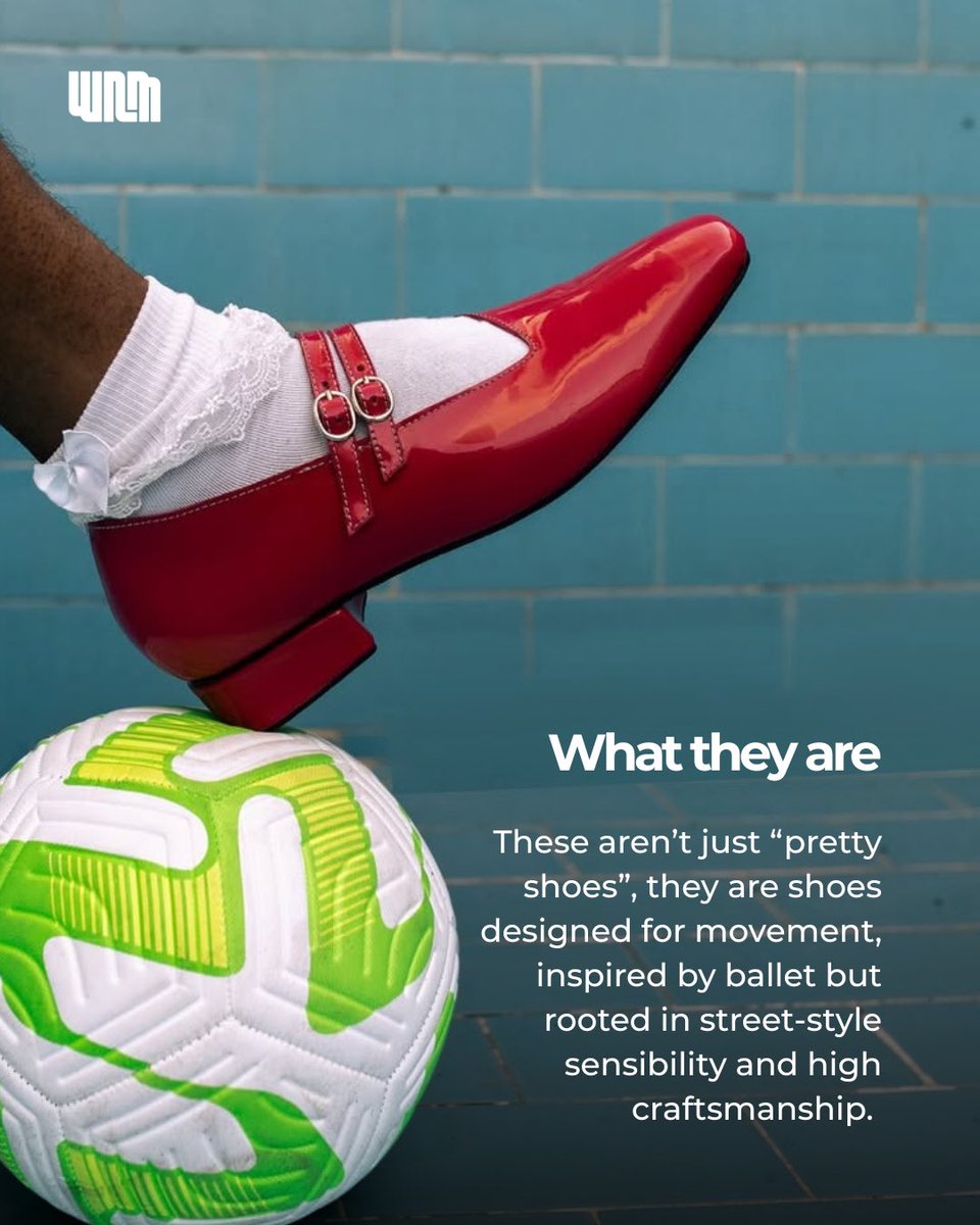 whatsnewmag's tweet photo. Men can dance ballet too.

@perlikspictures × @kiingdaviids ballerina-inspired shoes are challenging how we think about masculinity, movement, and fashion.

Would you wear them? https://t.co/c2UnFknWpF