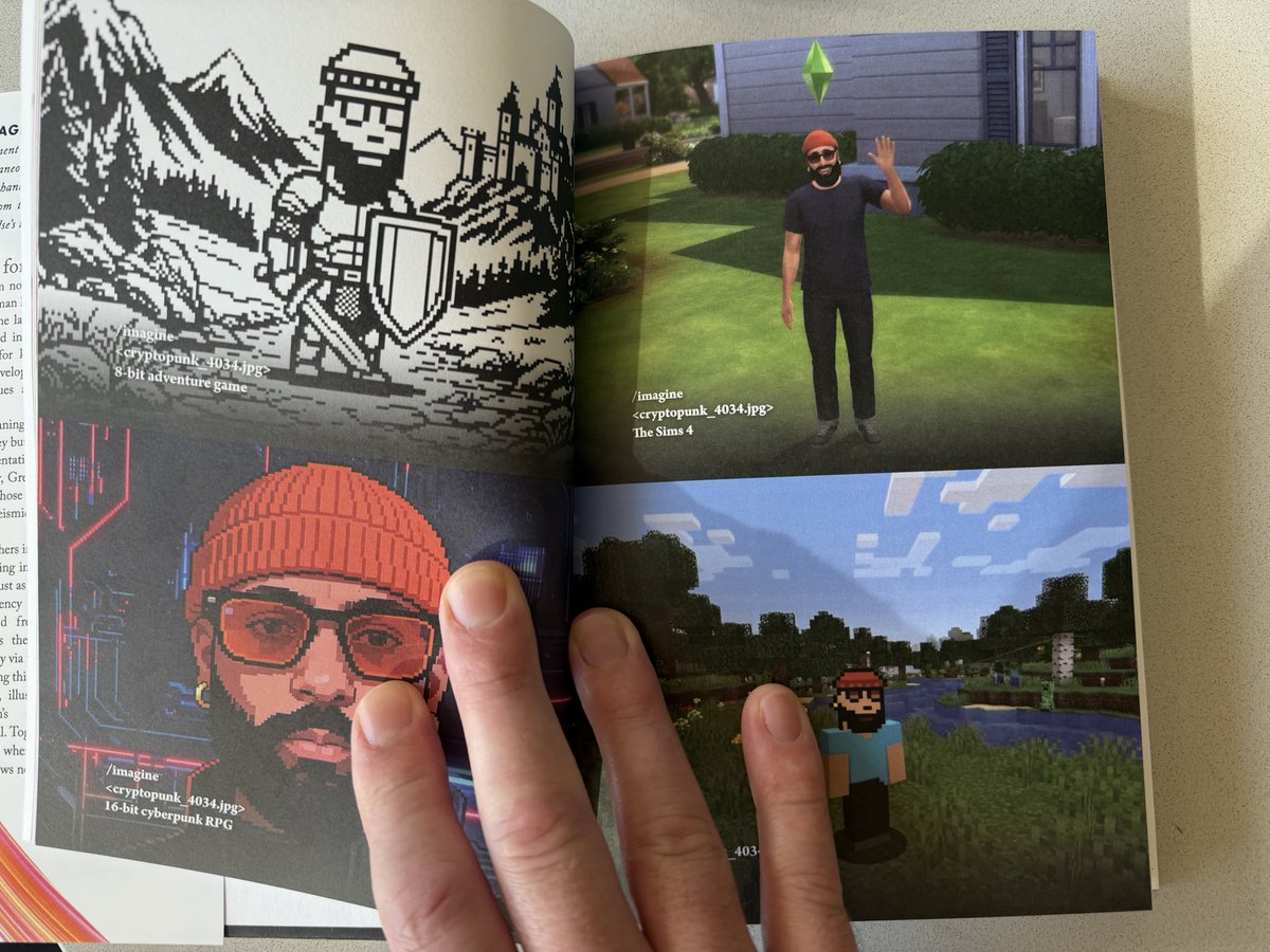 MulletOnX's tweet image. This absolutely made my day. A customized book by @reidhoffman for my @cryptopunks. Can’t wait to start reading Superagency. Special thanks to @seanbonner.