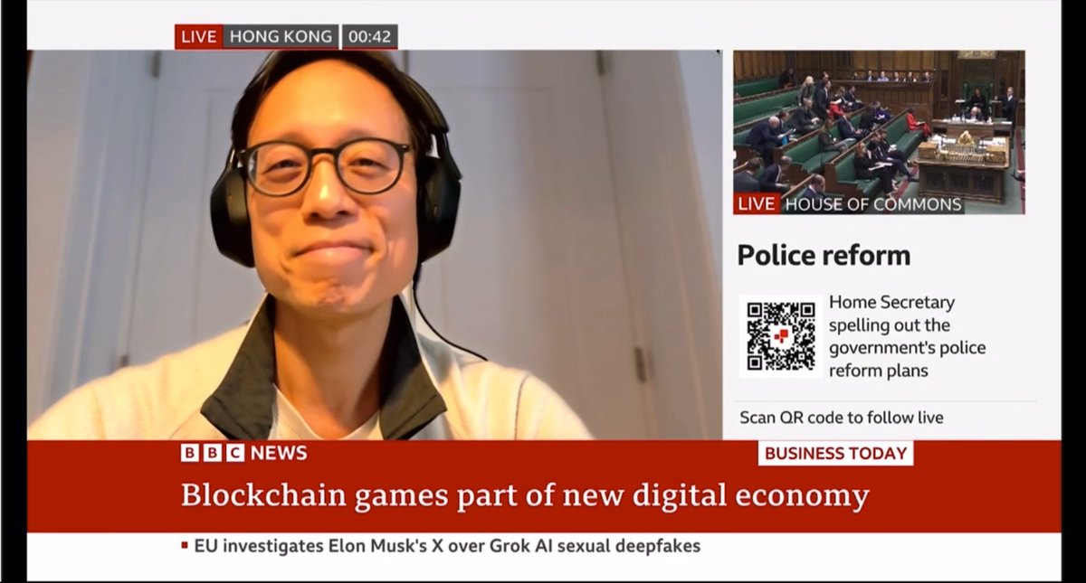 Thrilled to share that <a href="/ysiu/">Yat Siu</a> of <a href="/animocabrands/">Animoca Brands</a> featured on BBC World Business, US Opening Bell. The fast-paced live segment covered the future of digital economies - and the frameworks shaping them. A very proud moment showcasing our thought leadership on the global stage🙌
