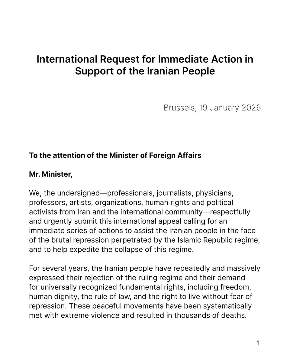 PahlaviComms's tweet photo. A letter of 260 professionals urging political recognition of Prince Reza Pahlavi as the legitimate representative of the unifying leader of the Iranian democratic opposition, an end to engagement with the Islamic Republic, IRGC terrorist designation, and firm diplomatic action. https://t.co/UZ7WWQYKh0
