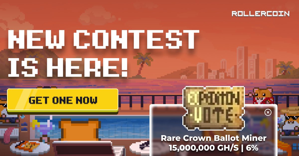 rollercoin_com's tweet image. 🔥 NOW THAT YOU’RE WARMED UP 🐹
This competition will test if you’re truly ready for the challenge.

⚡ Complete the tasks and claim the Rare Crown Ballot miner with 15 000 000 Gh/s + 6% bonus.

This is a chance you don’t want to miss.

Add real power to your arsenal.