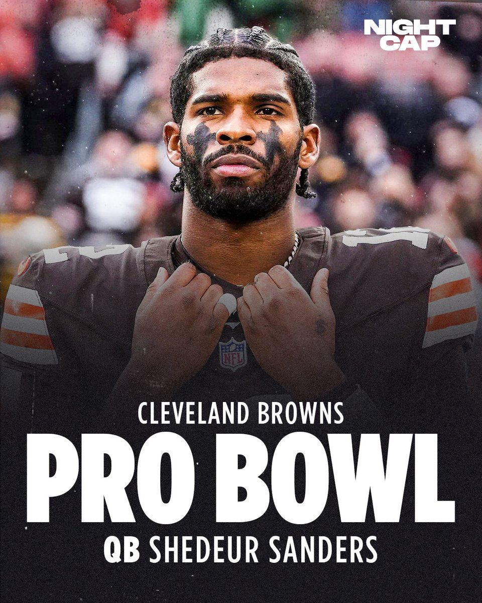 NightcapShow_'s tweet image. Shedeur Sanders is headed to the Pro Bowl as a replacement. Not bad for a fifth round pick⌚️