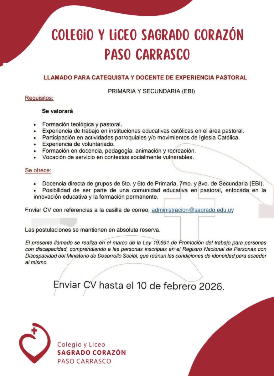 SAGRADO CORAZÓN@SAGRADO CORAZÓN PASO CARRASCO (@sagradocorazns1) on Twitter photo 