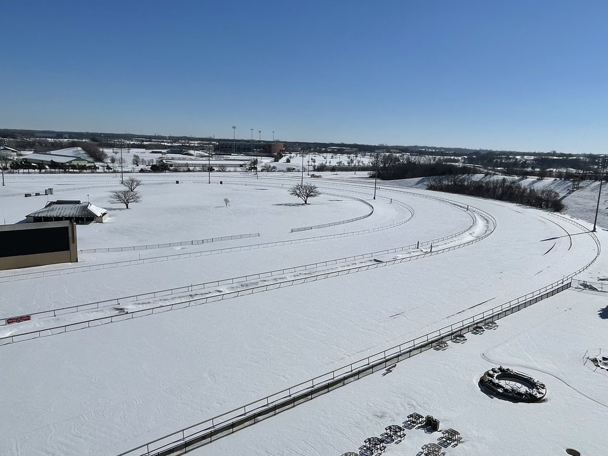 Pre-season training for <a href="/RemingtonPark/">Remington Park</a> QH, Paint and Appaloosa season begins in 8 days. Until then… winter ❄️ wonderland!