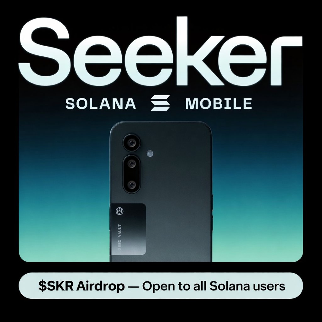 🕰 Get $SKR token. Solana Phone 2 Seeker Airdrop Guide: Follow the link:  https://t.co/nmPg25MUtB Connect your wallet(s) Confirm your registration  (required) View your participation level Good luck