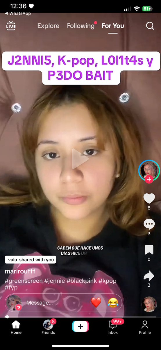 iSTARJEN's tweet photo. necesito que vayan a denunciar a esta asquerosa, se la pasa dando su “opinión” pendeja sobre Ls, Jn y bepe (lo asqueroso de la primera ss) https://t.co/gbYwbUvLjw