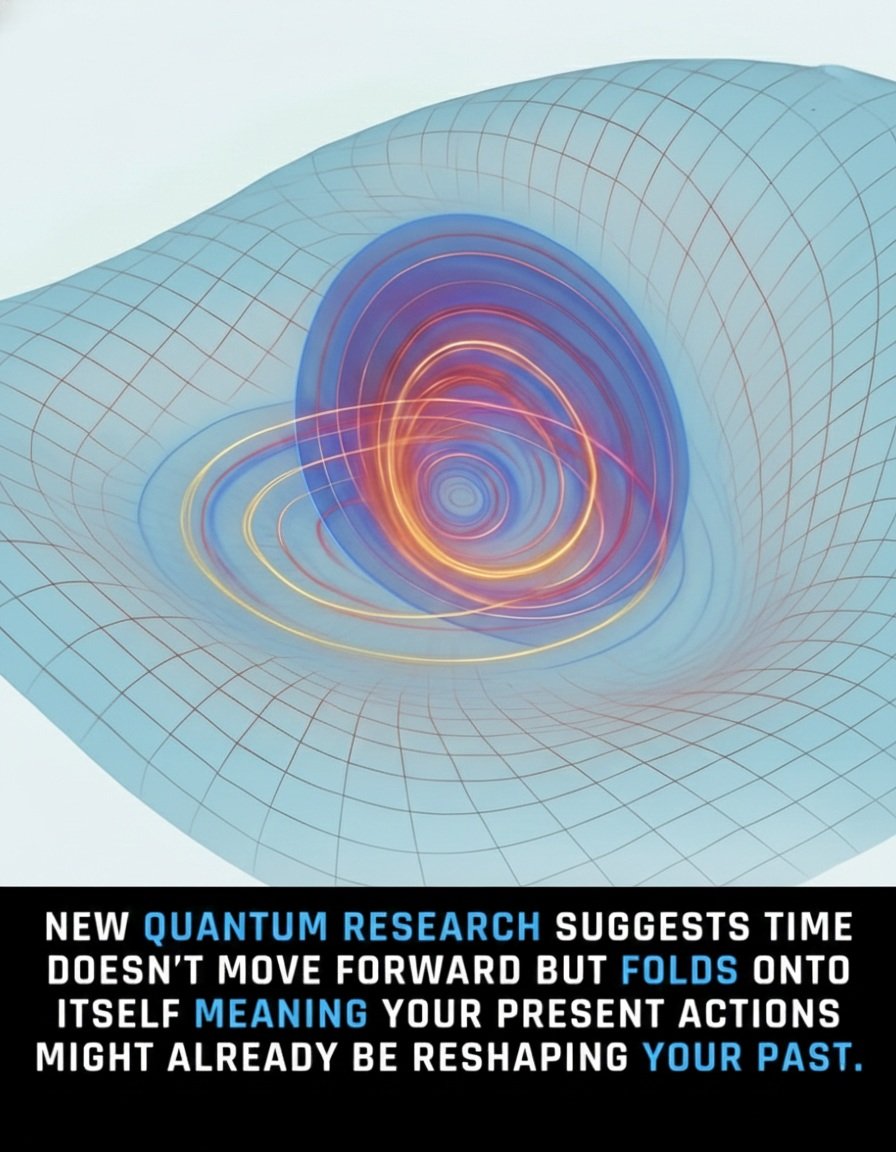 In a new quantum experiment, scientists saw something that challenges everything we think we know about time. Instead of flowing forward like a river, time seemed to loop and fold back on itself. Particles behaved as if their future could affect their past, blurring the line