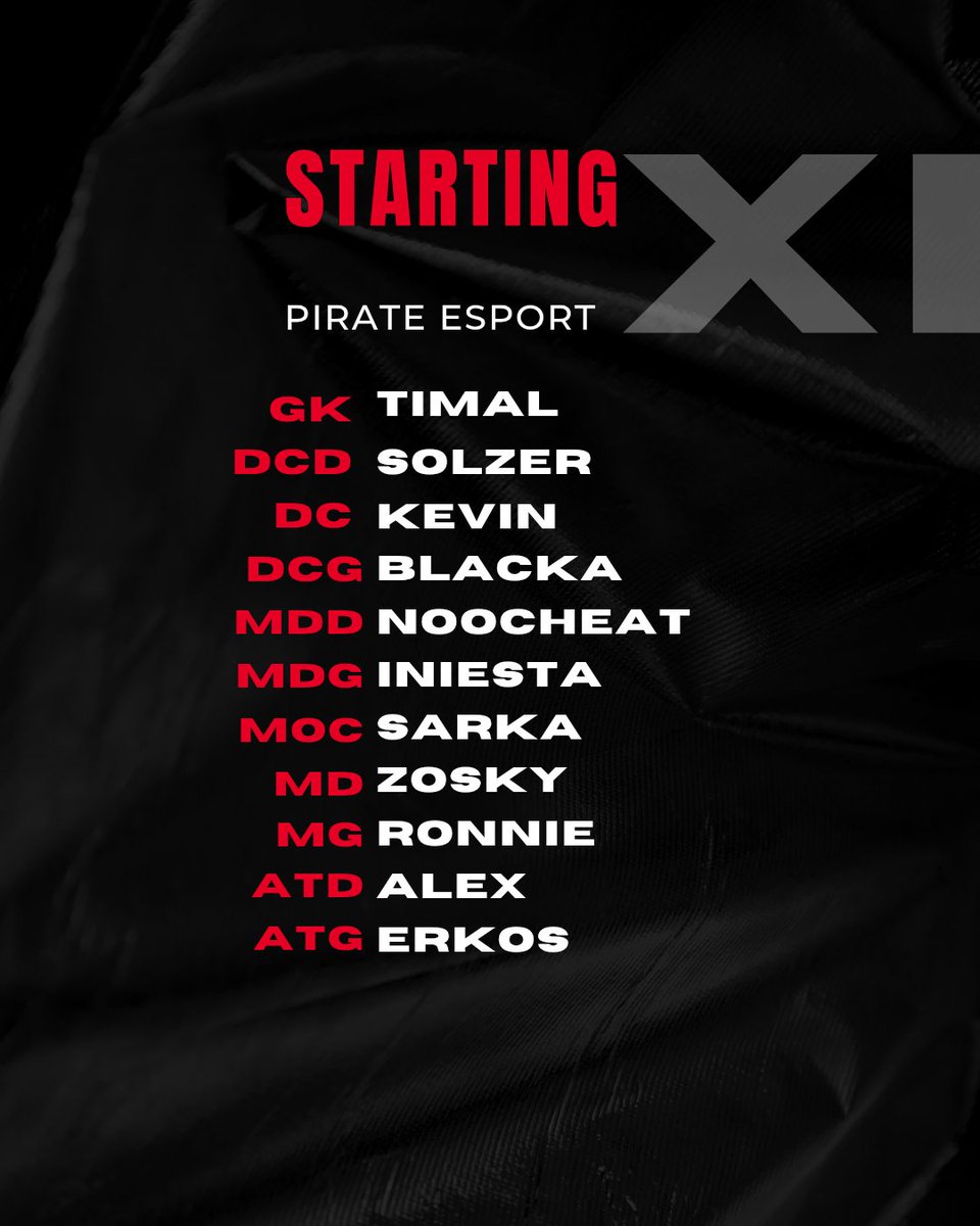Pirate_Esport's tweet photo. 🏴‍☠️ Compo 🏴‍☠️ 

Grosse soirée ce soir avec plusieurs matchs de VPG 🇫🇷🇨🇭🇧🇪

Voici la compo officielle ⚡

RDV à partir de 21h sur notre chaîne Twitch 
https://t.co/tPUbvOGqXU

@belgique_vpg @SwissVPG @VPGFrance_ @EASPORTSFC @TwitchFR @STR_PIRATE_ https://t.co/FVxyeGx1RV
