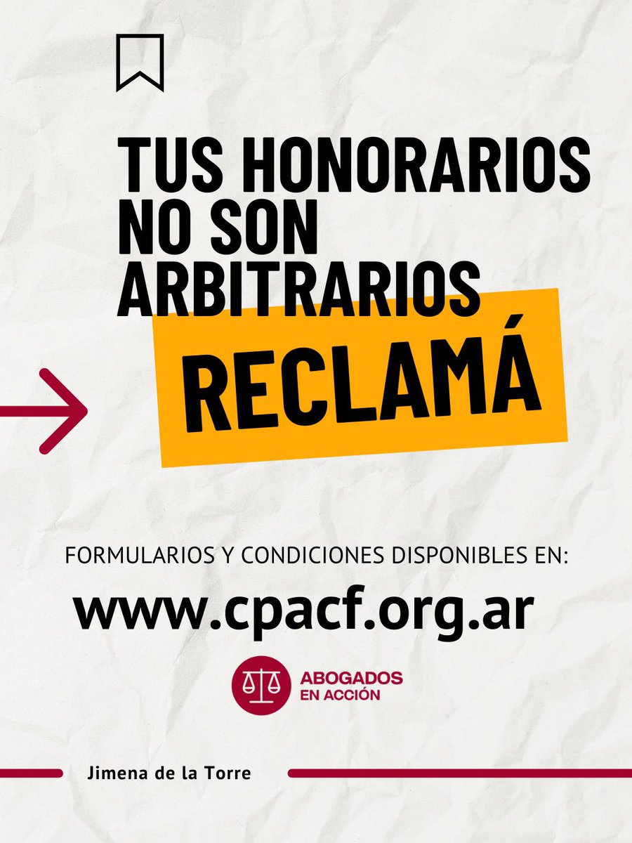 ⚠️ [Atención Abogados] ¿Te regularon mal los honorarios? ¿Sabías que podes solicitar el acompañamiento del @cpacf? 

Te decimos cómo 👇