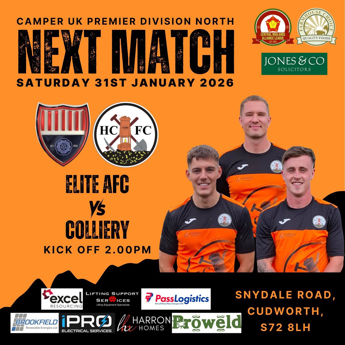 The first team are away again this coming Saturday, with a trip to take on <a href="/Elite_AFC_/">Elite AFC</a>