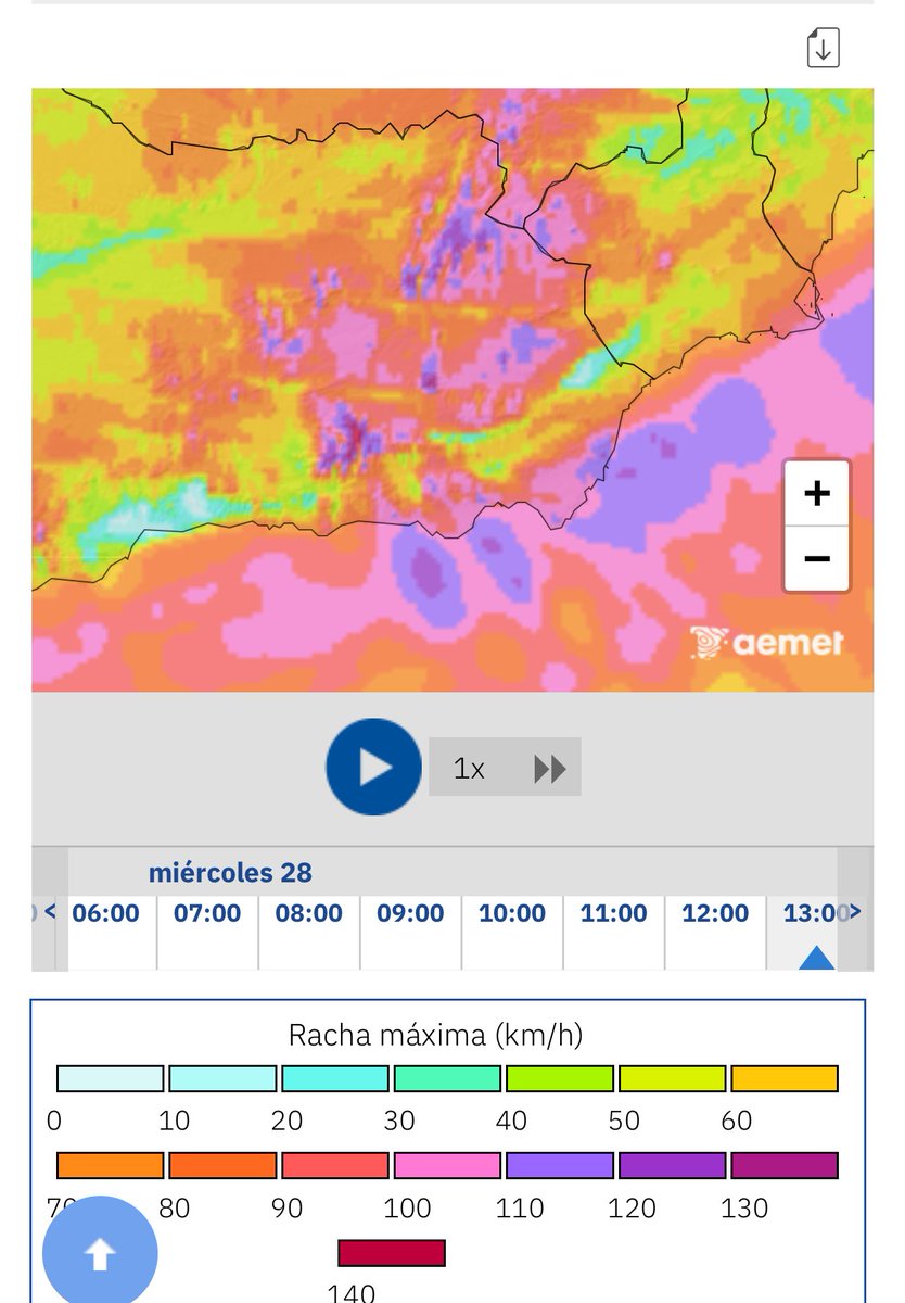El miércoles las rachas de viento van a ser muy virulentas. Principalmente en zonas de montaña y zonas a sotavento donde se pueden llegar a alacanzar rachas de 120-130 km/h.

Mucha precaución‼️‼️‼️
