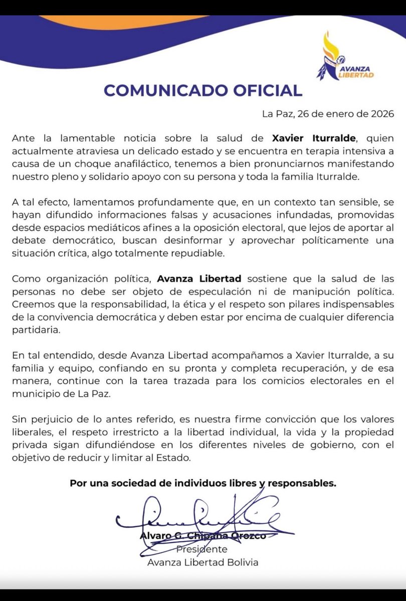 Nuestra solidaridad y apoyo <a href="/IturraldeXavier/">Xavier Iturralde</a> .