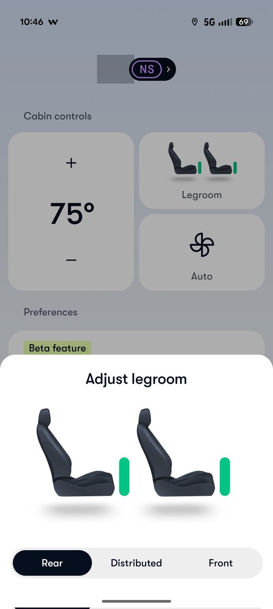 thenicksharma's tweet photo. There are so man small details of the @Waymo experience that stack up to make a 10x diff. Today's favorite: adjusting the legroom in-app before I even get to the car.

I'm immediately in max comfort and can just focus on something more impt.

solving Papercuts really adds up! https://t.co/0UOwiewvFr