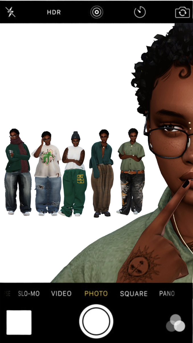 ___jpeg's tweet image. Little look into my sims outfits ꨄ︎