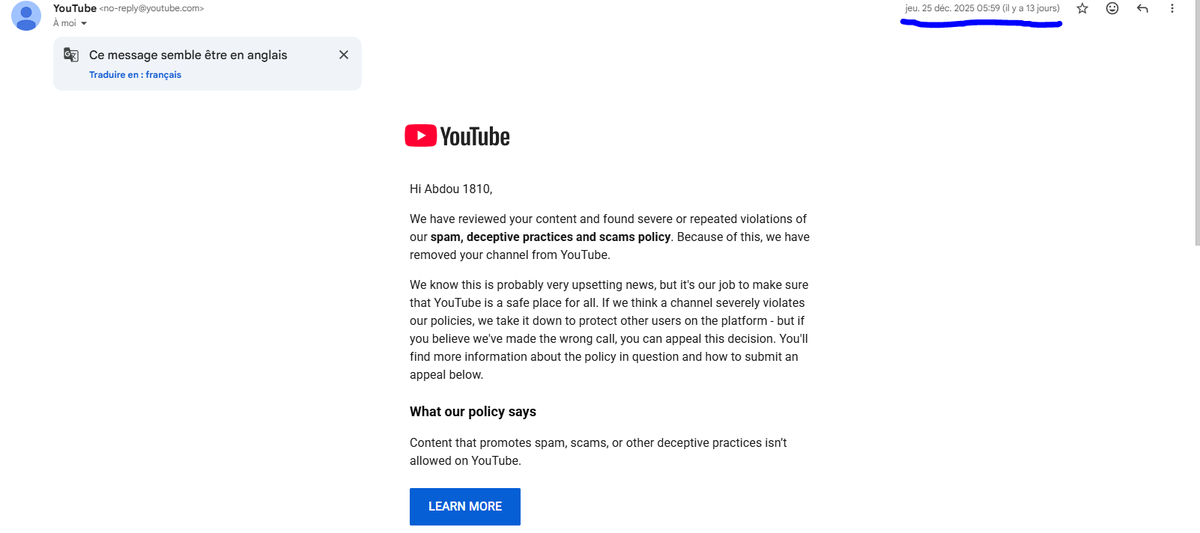 abdouYT148's tweet photo. Hey @TeamYouTube It's been 33 days since my youtube channel was terminated, my issue is not solved even with the solid proofs I gave which clearly shows the contradiction of the automated system and whenever I ask you, you tell me "you are working for this" please fix it. https://t.co/Le0PxTF5f0