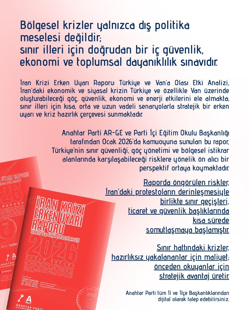 avmalikozbey's tweet photo. Daha önce hazırlanan çalışmalarda sahaya dönük sunulan politika adımlarının karşılık bulması, doğru zamanda geliştirilen önerilerin ne kadar kritik olduğunu göstermiştir. 

Nitekim, Cumhurbaşkanlığının daveti üzerine hazırladığım rapor sürecinde önerim üzerine İran–Türkiye sınır duvarı hayata geçirilmiş ve sahadaki etkisi açık biçimde görülmüştür.

Bugün gelinen noktada ise bir üst kurumsal aşamaya geçmek zorundayız:
Göç Bakanlığı kurulmalı ve bu yapıya bağlı Entegre Sınır Birliği modeli oluşturulmalıdır.

Bu raporda emeği geçen başta Anahtar Parti Van İl Başkanımız Osman Tanrıtanır’a liderliği ve sürece sağladığı güçlü koordinasyon için; MÜSİAD Van İl Başkanımız Abdullah Aras’a ise ilimizin gelişimine yönelik her alanda sunduğu yapıcı katkı ve destekleri için teşekkür ederim.

Raporun tamamı ;
https://t.co/6nDhNdEAbg

@osmantanritanir 
@aaras65