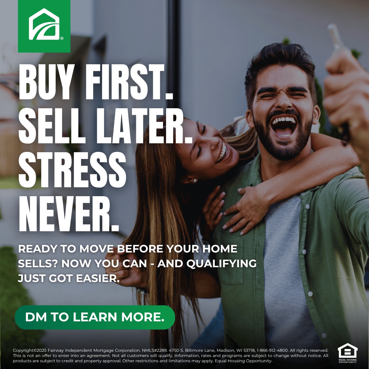 Tired of seeing dream homes slip away because qualifying depends on selling the current property first? Our latest mortgage program changes that! Now, buyers can purchase before they sell and qualify more easily than ever. DM me today to learn more.