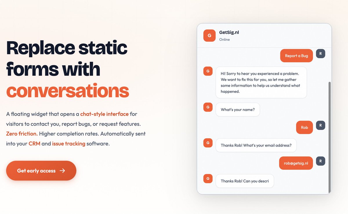 revolveweb's tweet image. I built a tiny floating feedback widget for websites.

Instead of sending users to a contact page, it opens a small chat-style panel for:
• contact
• bug reports
• feature requests

Looking for a few early testers.
Free access in exchange for feedback.

link in bio