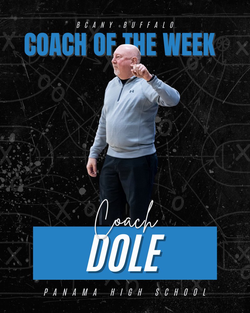 BCANYBuffalo716's tweet photo. 🌟BCANY Coach of the Week🌟

Introducing Coach Dole from Panama High School. The week of January 12th-January 17th Panama defeated Brocton 58-36 and Clymer 56-34 https://t.co/Oc3PfCjAuh