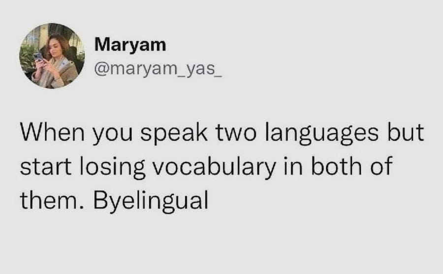 My brain: "Lost in translation"..literally