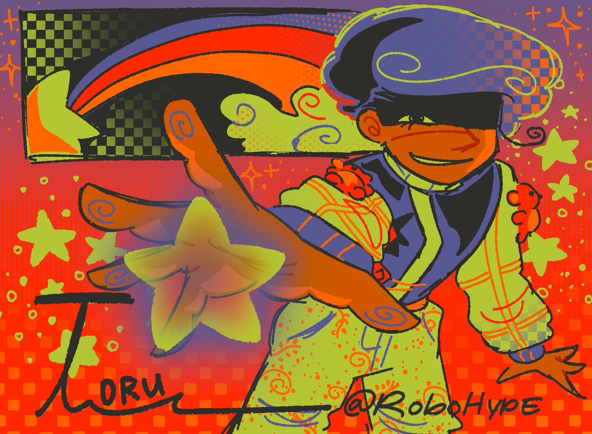 Robo_HypeBD's tweet image. My last color palette Tooru drawing for now , this color palette was named “Halloween” so I had to use it cause that’s my favorite holiday #Jojolion #JJBA #jjbafanart #Tooru