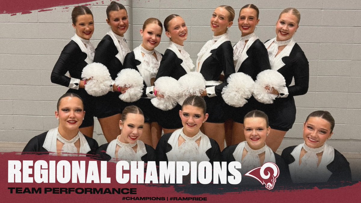 Owasso Varsity Pom earned two regional championship titles over the weekend - one in jazz and the other in team performance! Congratulations!

#CHAMPIONS | #RamPride