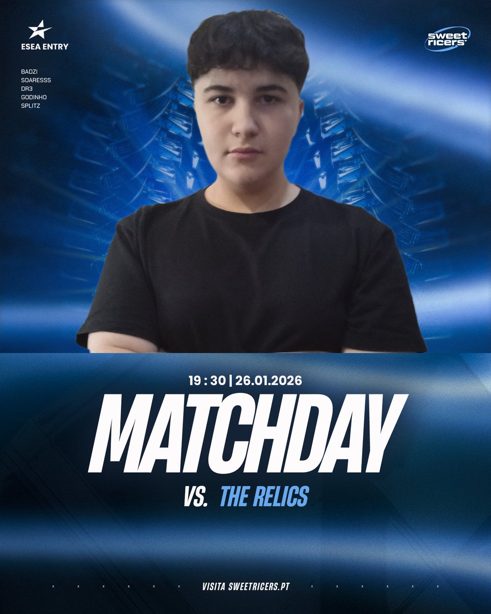 A agulha não engana: quando está no ponto, ninguém nos para. 🍚
Dia de mais um jogo na ESEA Entry às 19:30

📺 TBA
🆚️ #THERELICS