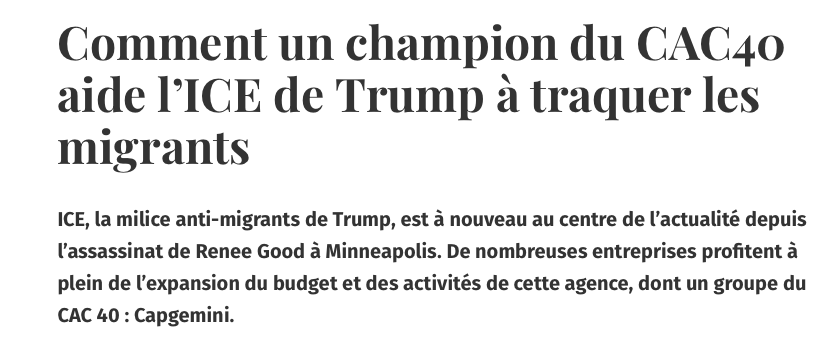 Après ce reportage sur <a href="/le20hfrancetele/">Le20h-France Télévisions</a> c'est clair ! 𝐁𝐨𝐲𝐜𝐨𝐭𝐭 𝐂𝐀𝐏 𝐆𝐄𝐌𝐈𝐍𝐈 ! société française qui, apprend-on, fournit les renseignements secrets aux troupes Gestapo ICE de Trump pour traquer et déporter des personnes (quand ils ne sont pas en train d'abattre leurs