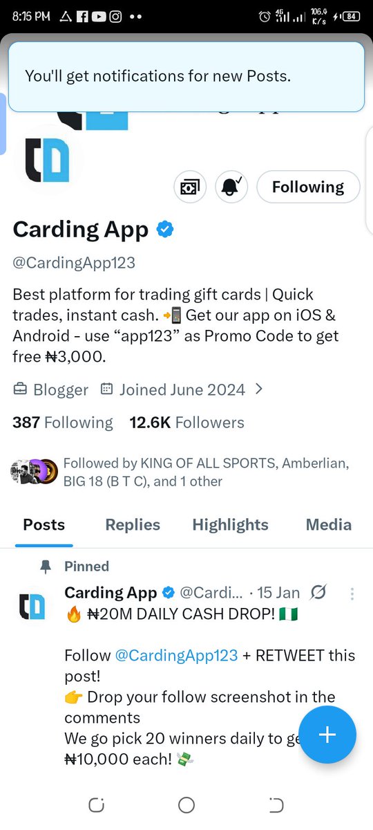 Uche2282's tweet photo. @CardingApp123 0039451540
Access bank 
Nwosu uchechukwu Godswill https://t.co/3Asw1KqBsr