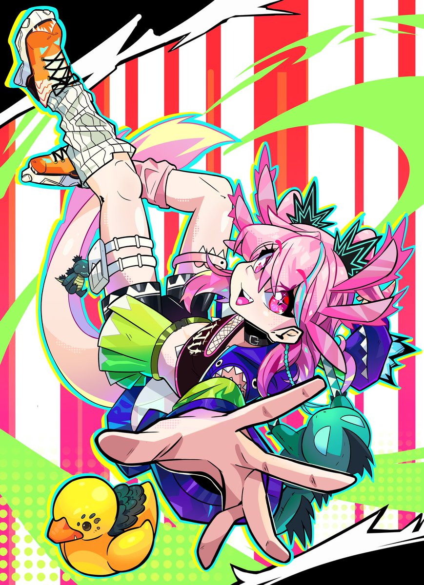 Azu, Kamo and Zuki dropping in!

AHHH THE ART I GOT TODAY IS SO GOOD!  ❤️And all my little mascots 🥹🥰

Hope today is a good day for you all!

Art by <a href="/MetalGhost_Art/">Metal Ghost Art</a>