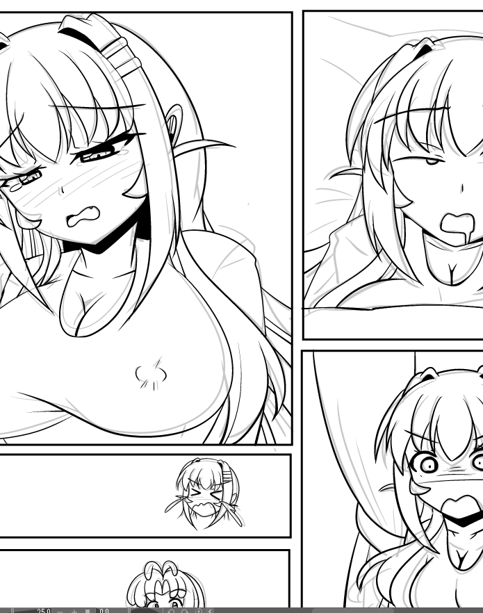 何か左ばかり向いている気がするけれど、一先ずペン入れが出来た…
もはやこれまで…… 