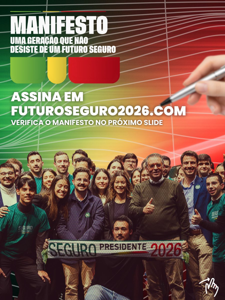 futuroseguro26's tweet photo. O país que queremos não cabe num slogan.
Cabe num compromisso. Cabe numa Presidência com voz.
Cabe num Futuro Seguro!
Cabe em António José Seguro a Presidente da República.

👉🏻 Lê e assina o Manifesto Jovem em https://t.co/LRw0KWQxWm https://t.co/DTh9wWt0Vl