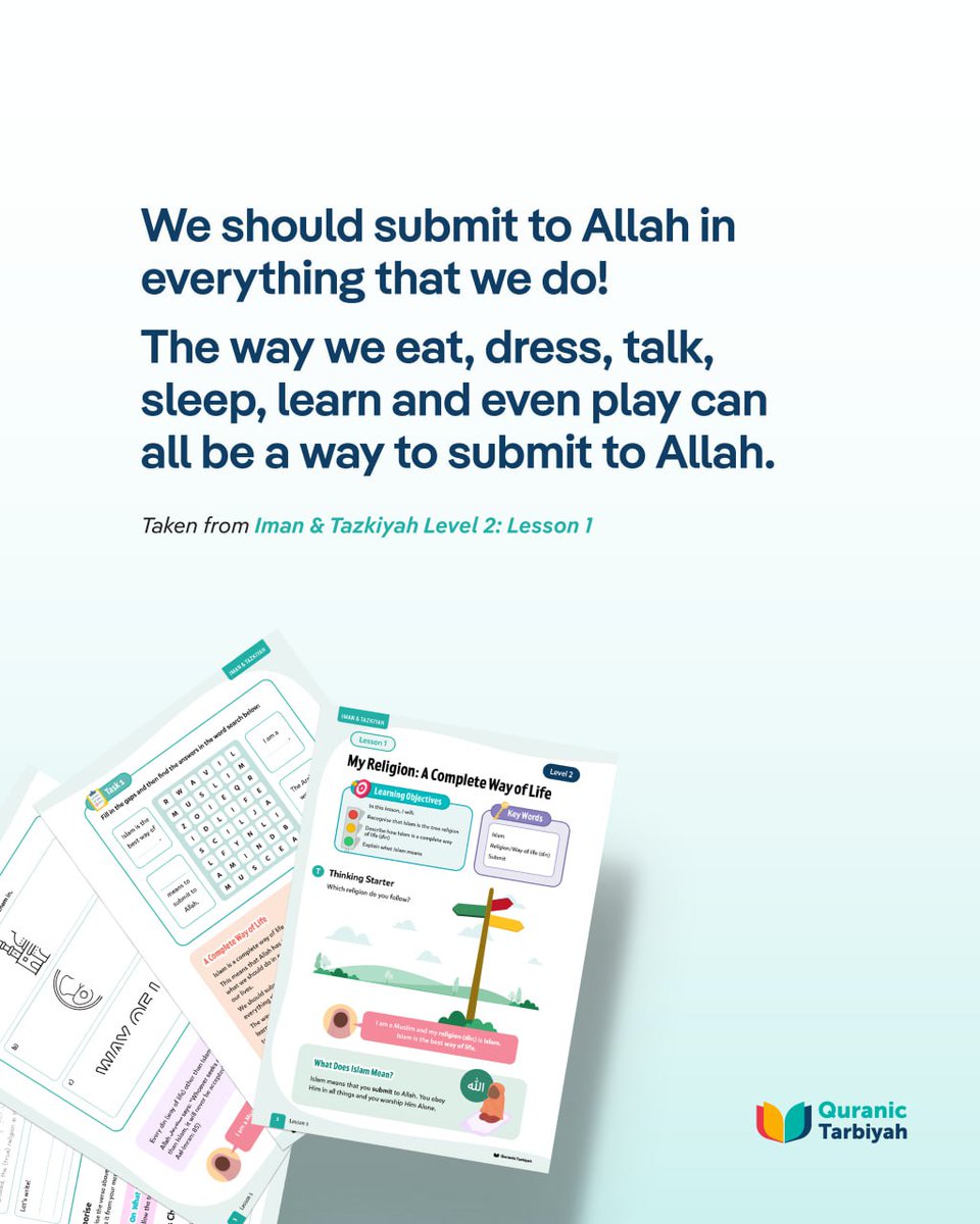 quranictarbiyah's tweet image. Instil in your children the habit of submitting to Allah in everything they do.

Nurture tarbiyah through the Iman &amp;amp; Tazkiyah series: quranictarbiyah.com/iman-tazkiyah/