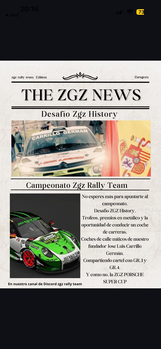 ZGZ RALLY TEAM Simracers tweet media