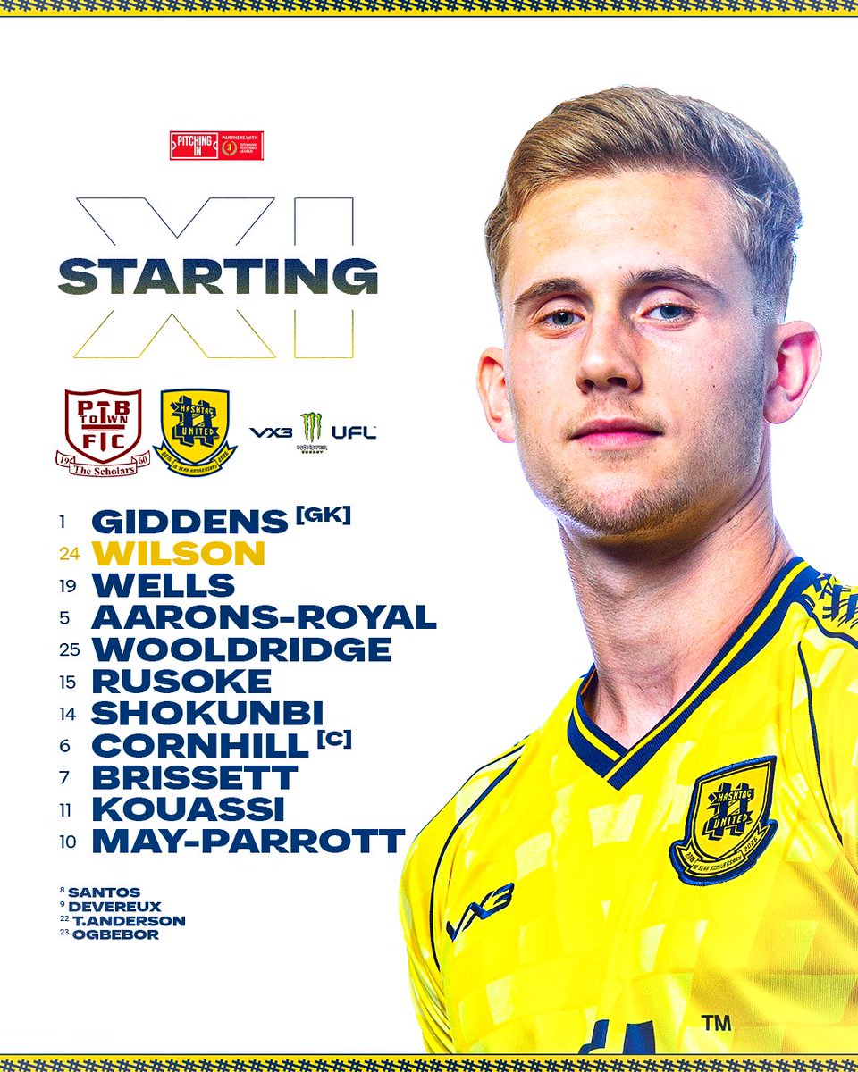 hashtagutd's tweet photo. S T A R T I N G   X I
[ @IsthmianLeague ]

… AND HE STARTS! The new man comes straight into the side at the back with @NathanWilson05 & Wells after Ayoola & @onenathansmith were added to the injury list 🤕 There’s also a first start for @ashokunbi_ in the middle, whilst @ellis_devs is on the bench as the Tags look to get 3 BIG points! 🤞

#UPTHETAGS 

Unavailable
J.Anderson (inj), Ayoola (inj), Brown (inj), Christou (inj), Park (inj), Ring (inj), Smith (inj)