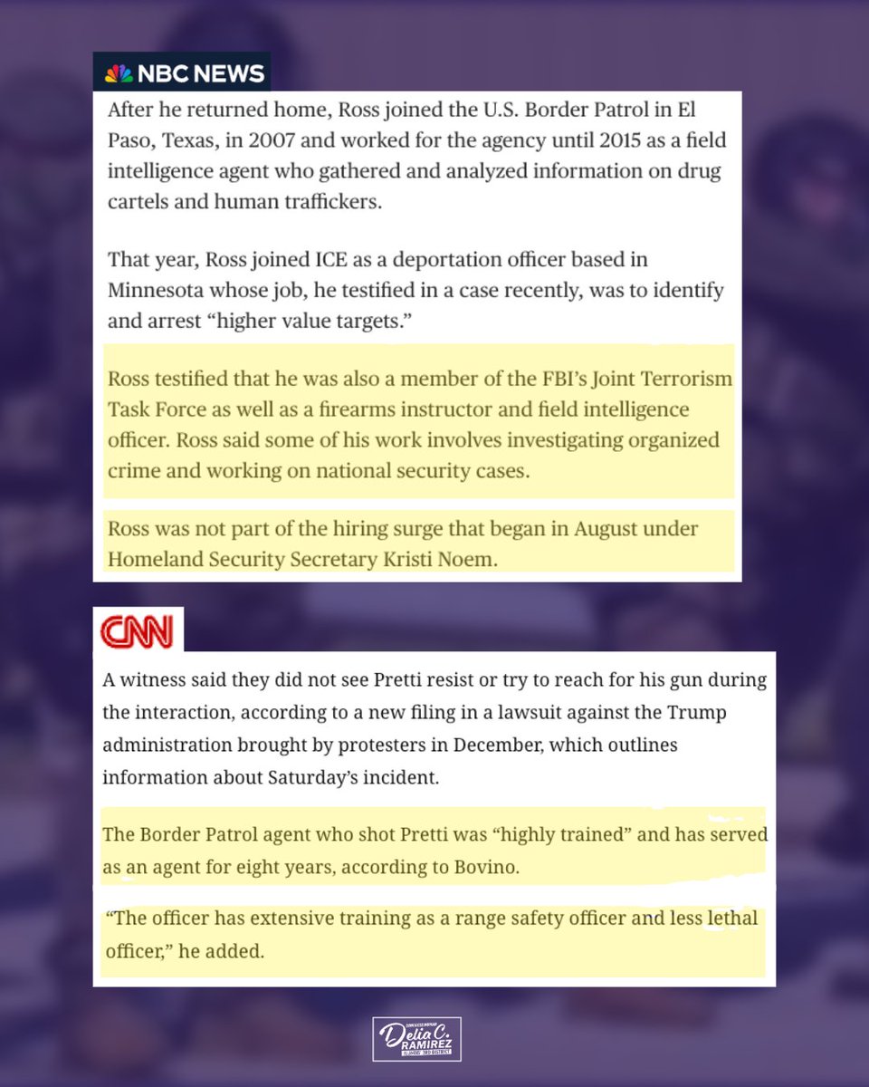 repdeliaramirez's tweet image. The officer who shot Alex worked for DHS for 8 years. The officer who shot Renee worked for DHS for over 10 years. Both are considered “highly trained.”

The problem isn’t "training." DHS was built to violate our rights and has been empowered to act with impunity. We must MELT…