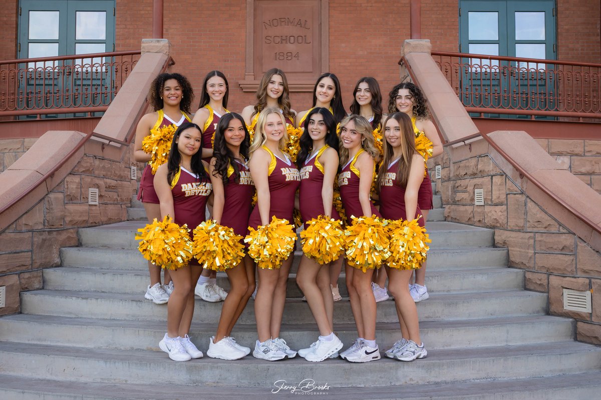 PhotosbySherry's tweet photo. So proud to capture the ASU Dancing Devils together. These team photos are all about unity, confidence, and the energy that makes being a Sun Devil unforgettable. Forks up to this amazing squad! #ASUSpirit #forksup #sundevil #oldmain #chandlerphotographer #asudancingdevils https://t.co/W3bv7yAX2Z