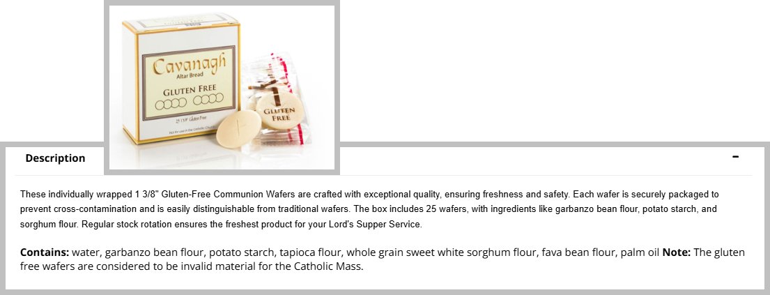 Cad_lib's tweet image. Never knew this: Gluten-free communion wafers are not valid for the Roman mass!  Per Concordia Supply and/or Cavanagh the manufacturer.