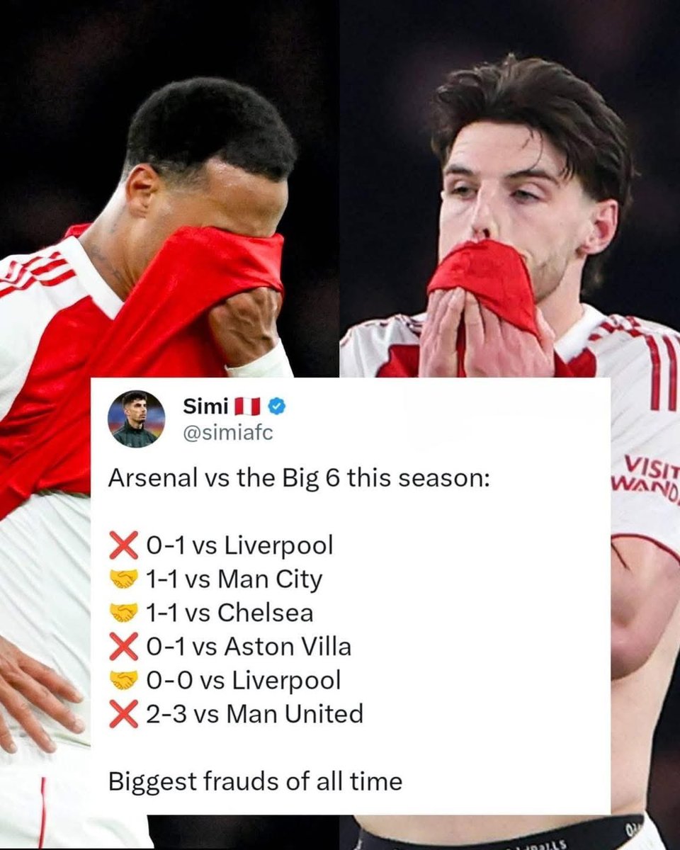 I remember them bragging they ain't lost to the big 6 😂😂😂